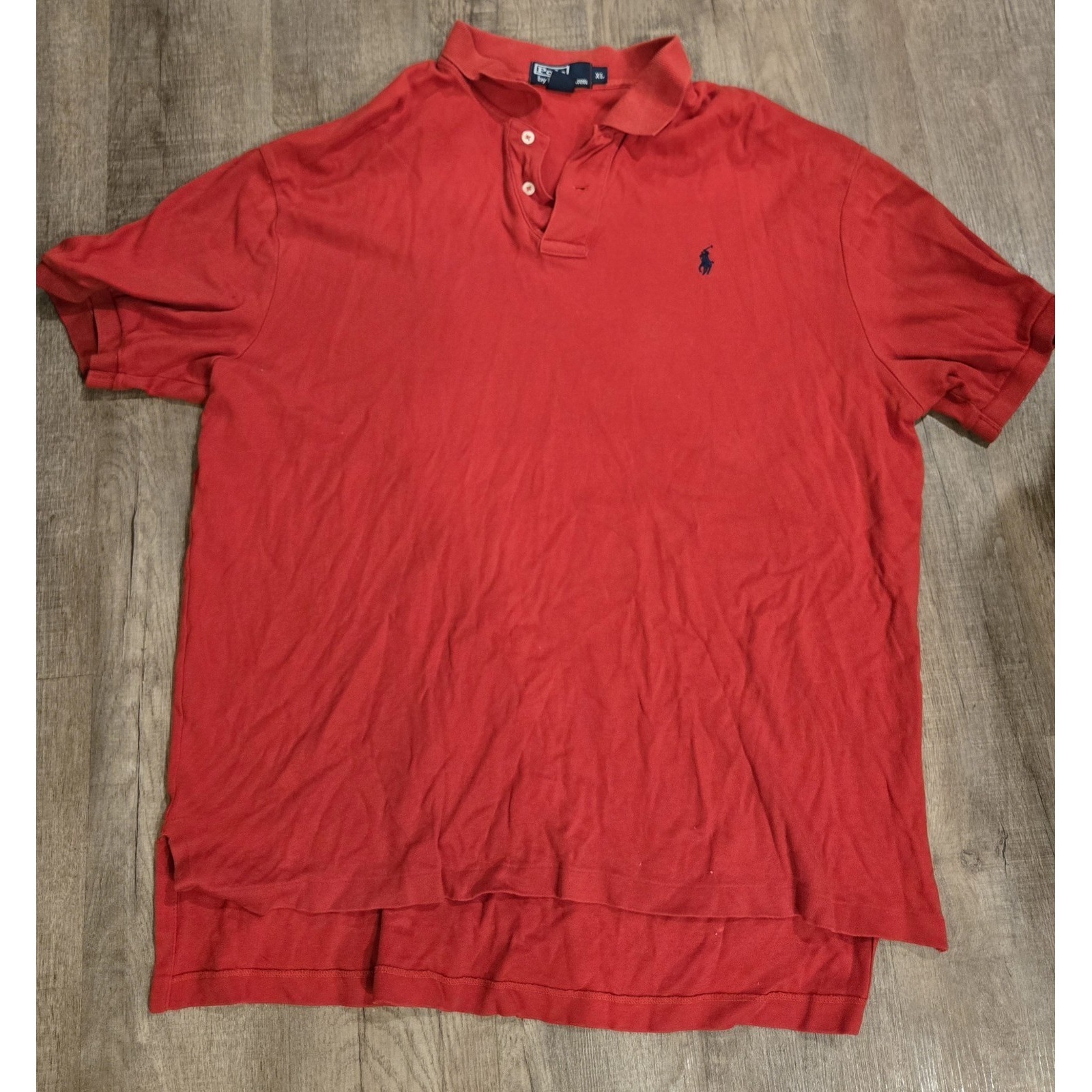 Polo Ralph Lauren Mens Xl Classic Fit Short Sleeve Red Rugby Pony